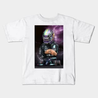 A Man Like Thunder - Lewis Hamilton Kids T-Shirt